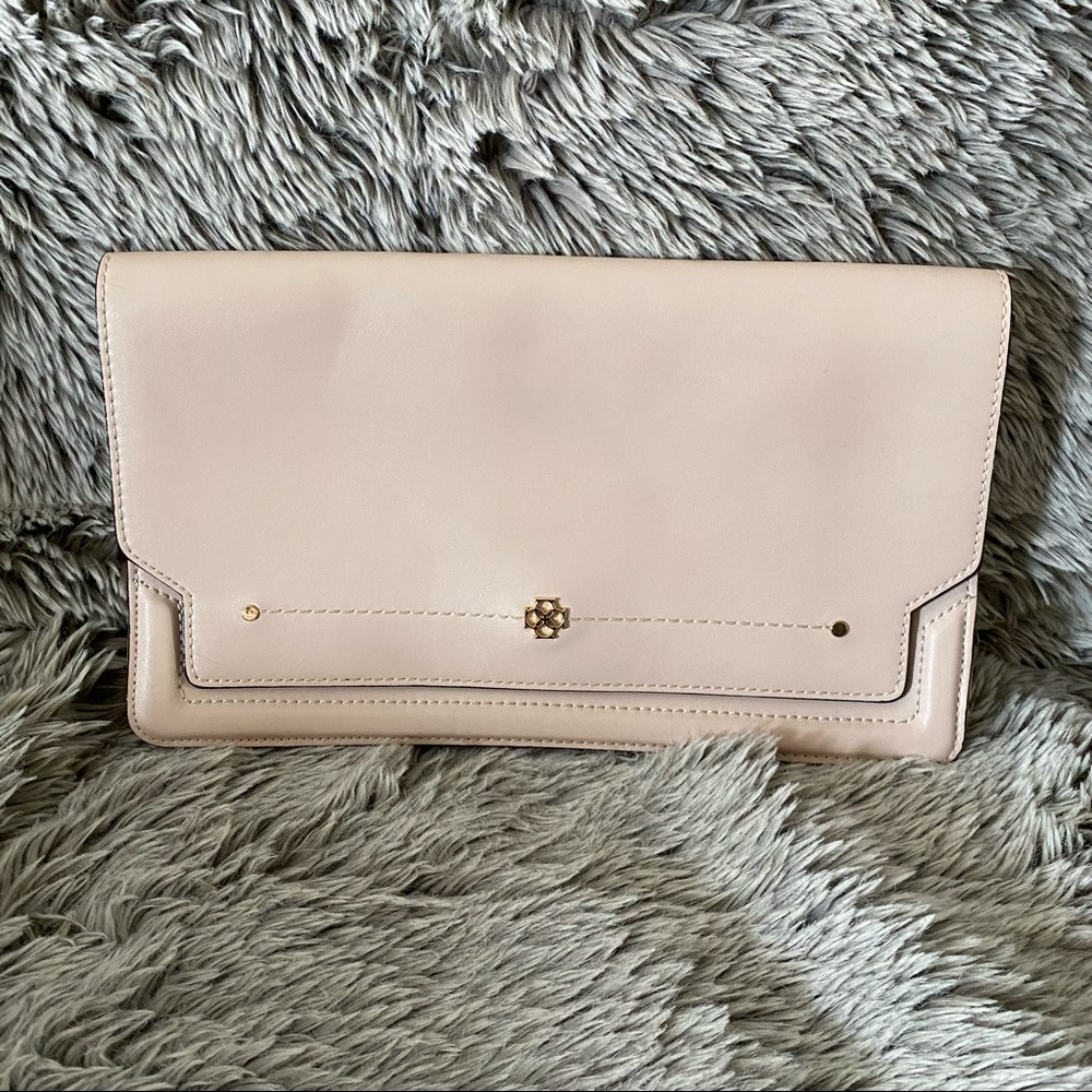 Ann Taylor Blush Pink Envelope Clutch